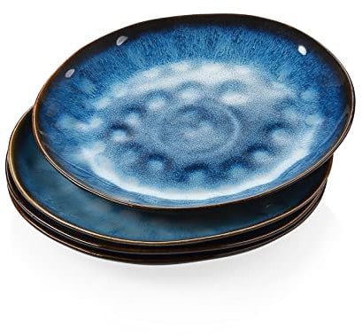 vancasso, Starry Series, Ceramic Dessert Plate 4 Pieces, 21 cm, Handmade Vaeseille - Impresionist Style