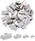 UNICRAFTALE 4 Tailles 40 pièces Rectangle Extrémités de Ruban en Acier Inoxydable Pince à Sertir avec Boucle Extrémités de Ruban Fermeture Fermoir en Cuir Extrémités à Sertir, Couleur Inoxydable