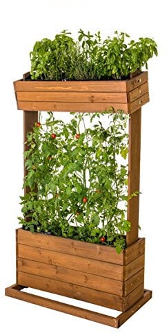 Hochbeet Beet mit Rankseilen H145cm B50cm aus Holz 301970308-HE