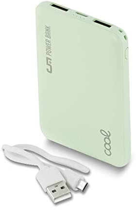 Bateria Externa Power Bank 5000 mAh Cool Leather Verde