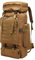 Kabxhueo Camping Rucksack Groß 80L,Survival Rucksack Wasserdicht Wanderrucksack Herren Reiserucksack Militär Kampfrucksack Notfallrucksack Molle Backpack for Outdoor Travel Wandern,Khaki