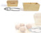 Livoo feel good moments Nussknacker Set Edelstahl - Nussschale aus Holz Eckig - Doppel Holzschale 2 Nussschalen - Snackschale Nüsse - Nuss Knacker Walnussknacker mit Box - Holzschalen Set