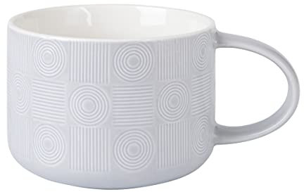 Maxwell & Williams KL0274 Crest Tasse Jumbo Porcelaine Gris 500 ml