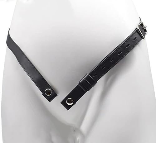 ALMYMM Peniskäfig Keuschheitsgürtel Set Zubehör,Chastity Belt Penis Cock Cage Male Keuschheitskäfig Verstellbares Leder Anti-Fall Gürtel für Männer Schwarz