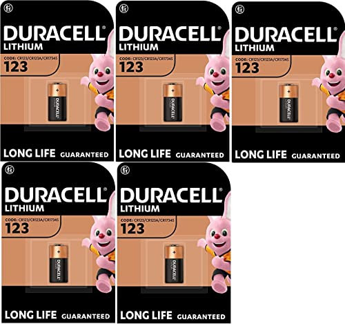X5 Duracell 123 batteries au lithium (5 ampoules de 1 batterie) 5 piles