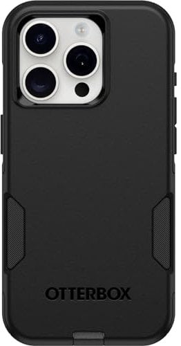 OtterBox Commuter Case for iPhone 15 Pro, Shockproof, Drop proof, Rugged, Protective Case, 3x Tested to Military Standard, Black, No Retail Packaging