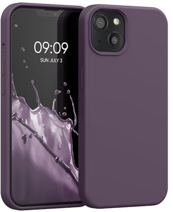 kwmobile Handyhülle für iPhone 13 Hülle, für iPhone 13 Case - Hülle Silikon - kabelloses Laden - Helle Iris