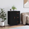 Homvdxl Modernes Sideboard mit 3 Schubladen & Tür für Wohnzimmer, freistehender Schrank, Aufbewahrung, kleiner Schrank, Buffetschrank für Wohnzimmer, Esszimmer, Flur - Schwarz (Classic)