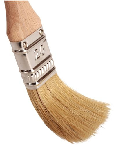 Paint Brush for a Smooth Finish Painting with Emulsion, Gloss, Satin Paints on Walls, Ceilings, Wood, Metal - 20 mm / 0.79″ Paint Brush for Wood, Plasterboard, Concrete, All Purpose