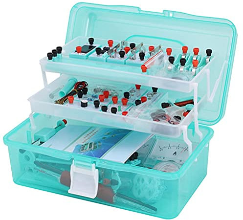 QXIWAOE Physics Science Lab Learning Circuit kit,Physics Electric Circuit Learning Starter Kit, Experiment Education Kits, Electricity Experiment Set, for Kids Junior Senior High School St