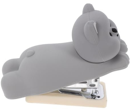 Lurrose Stapler Für Junge Mädchen Und Studenten Niedlicher Hund Desktop Hefter Aus Pvc Silikon Tragbar Und Vielseitig Perfektes Schul Bürozubehör
