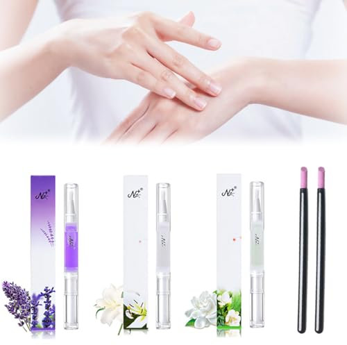 XURJUMI 3 Unidades De Lápiz De Cuidado De Uñas+2 Lima De Uñas,Mezcla De Sabores Fortalecedor De Uñas Para La Reparación De Uñas Secas Y Agrietadas Y El Cuidado De Las Uñas Cortar, Pulidor