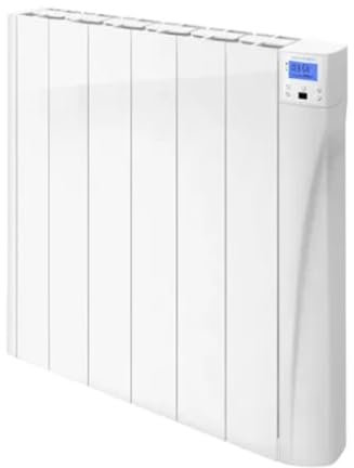 585mm (W) x 575mm (H) - White Touch Electric Ceramic Core Radiator (Almera+) - 1000 Watts - Depth 98mm - Heats Up To 10m²