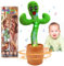 Ucikik Dancing Talking Cactus Toy for Baby, Singing Cactus with 120 Pcs Songs+Dancing+Recording+LED, Mimicking Recording Cactus Toys Gift for 0-6 6-12 Months Babies