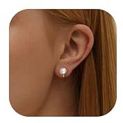 Kakonia Clip Ohrringe,Hypoallergen Ohrclips Damen Ohne Ohrlöcher für Damen Mädchen Perlen Klipp Ohrringe Ohne Ohrloch Silber Lange Tropfen Ohrclips Damen Fake Perlenohrringe Hochzeitsohrringe -Pearl
