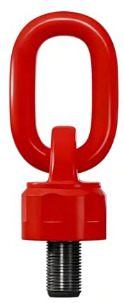 Anillo de Elevación Giratorio M16 x 31.8 mm de Acero Aleado con Perno de Ojo de Rotación de 360° Color Rojo Capacidad de 1.5 a 2 Toneladas para Piezas de Maquinaria de Grúa