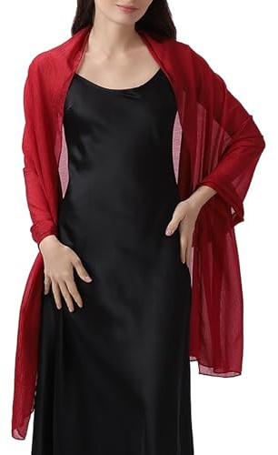 ALMLWIAJ Chiffon Stola Damen Halstuch – Elegante Sommer Langer Schal, Leicht & Weich, Vielseitig als Tuch, Loop, Kopftuch oder Schultertuch für Damen Abendmode Hochzeit Büro Geschenk