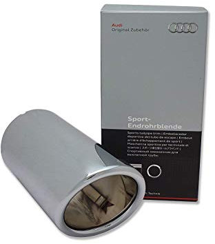 Audi 8P0 071 771 8P0071771 Sport-Endrohrblende für Einzelendrohr links in silber verchromt