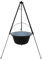 GRILLPLANET Set 22 Liter Gulaschkessel mit Dreibein 130 cm (22 Liter Gulaschtopf Feuertopf Kesselgulasch Topf Feuerkessel Glühweinkessel Suppentopf Kessel emailliert)