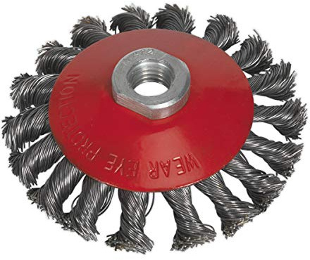 Sealey Conical Wire Brush 100mm M14 x 2mm