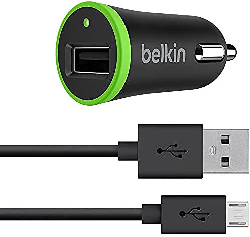 Belkin - Chargeur secteur avec câble micro-USB pour smartphones et tablettes Android - 1,2M - Noir