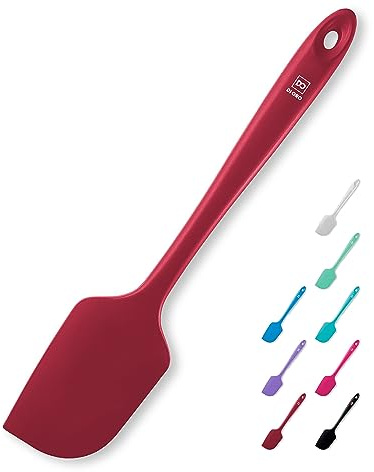 DI ORO® - Large Silicone Spatula - 315 ºC Heat-Resistant Spatula - Seamless Design - Pro-Grade Non-Stick Silicone Rubber with Reinforced Stainless Steel S-Core Technology