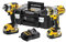 DeWalt 18, 0V/4, 0 Ah BL, Set combinato di trapano avvitatore, trapano a percussione e batterie, DCK254M2T-QW