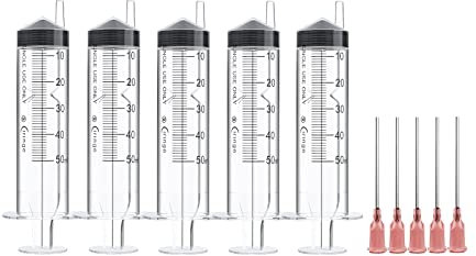 Ciringe 50 ml Syringe with 18G Pink Mixing Kit - 5 Sets