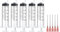 Ciringe 50 ml Syringe with 18G Pink Mixing Kit - 5 Sets