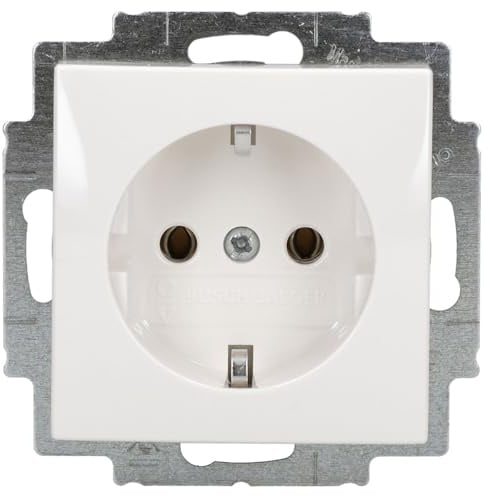 Busch-Jaeger 20 EUCR-914 SCHUKO® Steckdosen-Einsatz ohne Spreize Alpinweiß Busch-balance® SI 2CKA002011A6238