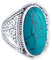 mantraroma Damen Ring 925 Silber Türkis Edelstein türkis ausgefallen verspielt