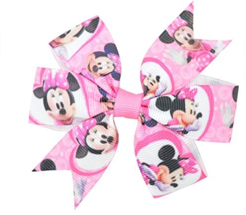 2 x Pink Minnie Mouse Hair Bows Hair Clips Hair Grips Mickey Mouse Ears Disney World Fancy Dress