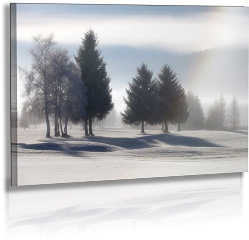 Fotoatelier Dirk Haas Premium Leinwandbild XXL - Natur - Landschaft - Bild - Winter - Reif - Berge - Nebel - Bäume - Leinwand : 50 cm x 30 cm