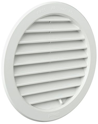 La Ventilazione T16DRB Griglia Tonda in Plastica da Incasso, Bianco, ø 190 mm