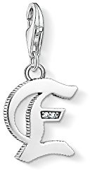 THOMAS SABO Unisex Charm-Anhänger Buchstabe E Silber 925 Sterlingsilber 1585-643-21