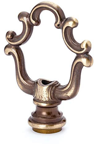 Pomello di chiusura 96 X 72 nipplo anello di fissaggio catena M10 x 1 in ottone anticato patina
