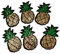 perfk 6pcs Pailletten Ananas Aufnäher Bügelbild Applikation Patch Abzeichen Kleidung Hut Dekoration
