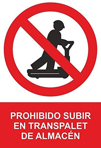 movilcom® – Signal en aluminium interdit gainante AL transpalet 210 x 300 mm Signal interdiction (réf. rd40949)