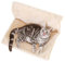 GODGETS Gato Hamaca Cuna Cama Radiador Cojín con Dispositivo de Sujeción Ajustable y Extraíble Acogedor Efecto de Piel de Oveja Cubierta，Beige，46×30×25 CM