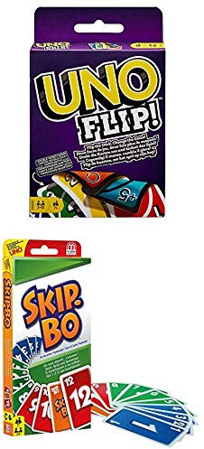 UNO Flip und Skip-BO Kartenspiele Spielsammlung