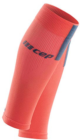 CEP – Calf Sleeves 3.0 für Damen | Beinstulpen für exakte Wadenkompression in Coral/grau | Größe II