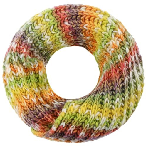 LIERYS Jasila Loopschal Damen - Mehrfarbiger Rundschal mit Schurwolle - Strickschal Made in Germany - Damenschal - Waschbarer Schal - Winterschal grün-meliert One Size