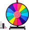 RELAX4LIFE 18” Glücksrad, Tischglückrad für Lotterspiele & Wortspiele, inkl. Radiergummi & Marker Stift & 2 rote Zeiger, für Partys, Aktivitäten, Bankett, Kinder & Erwachsenen, PVC & Kunststoff, bunt