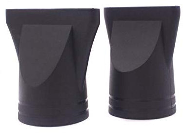 2 pezzi Sostituzione Dell' ugello del salone di plastica professionale Sostituzione Dell' area di eccessiva brillanza Strumento di modellazione dei capelli Per diametro esterno 4,5 - 4,6 cm (Nero)