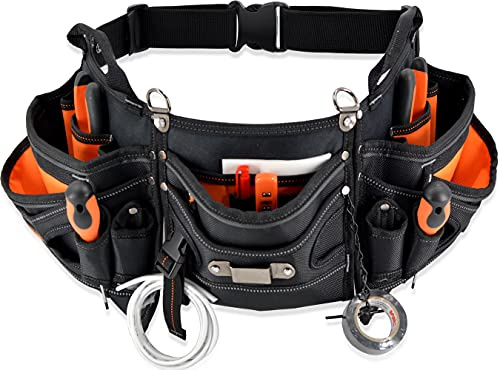 WELKINLAND Heavy-Duty Electrician Tool Belt, 18-Pocket Tool Belts For Men | Easy-Access Tool Belt For HVAC, Weight-Balanced Electrician Belt Pouch,Max-Capacity Tool Belt Pouch, Ergonomic Tool Belts