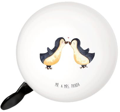 Mr. & Mrs. Panda XL Fahrradklingel Pinguin Liebe - Geschenk, große fahrradklingeln, Pärchen. Liebespaar, Liebesgeschenk, Freund, Love, große Liebe,