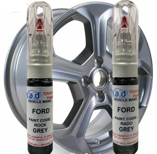 MADPAINTS TOUCH UP PAINT PEN FOR FORD FIESTA ST RADO + ROCK METALLIC GREY WHEEL CHIP REPAIR KIT (JUST PAINT (RADO GREY))