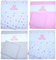 Baby Bettwäsche Set - Princess - 70x78 für Baby Wiege Kinderwagen Beistellbett 2-4 teilig (Star Rosa, 2 teilig)
