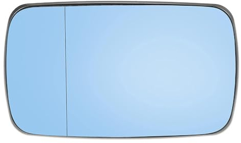Riloer Espejo retrovisor izquierdo/derecho para coche, espejo retrovisor de cristal blanco/azul tintado, apto para B-M-W Serie 3 E46 318i 320i 325i 330i 1998-2006, 51168250437, 51168250438