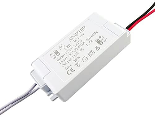 CAM2 LED Transformator 12V 18W,LED Treiber Netzteil 1.25A 230V Auf 12V DC LED Transformator,Konstante Spannung Schaltnetzteil Adapter für LED Lampen G4, MR11, GU5.3, MR16